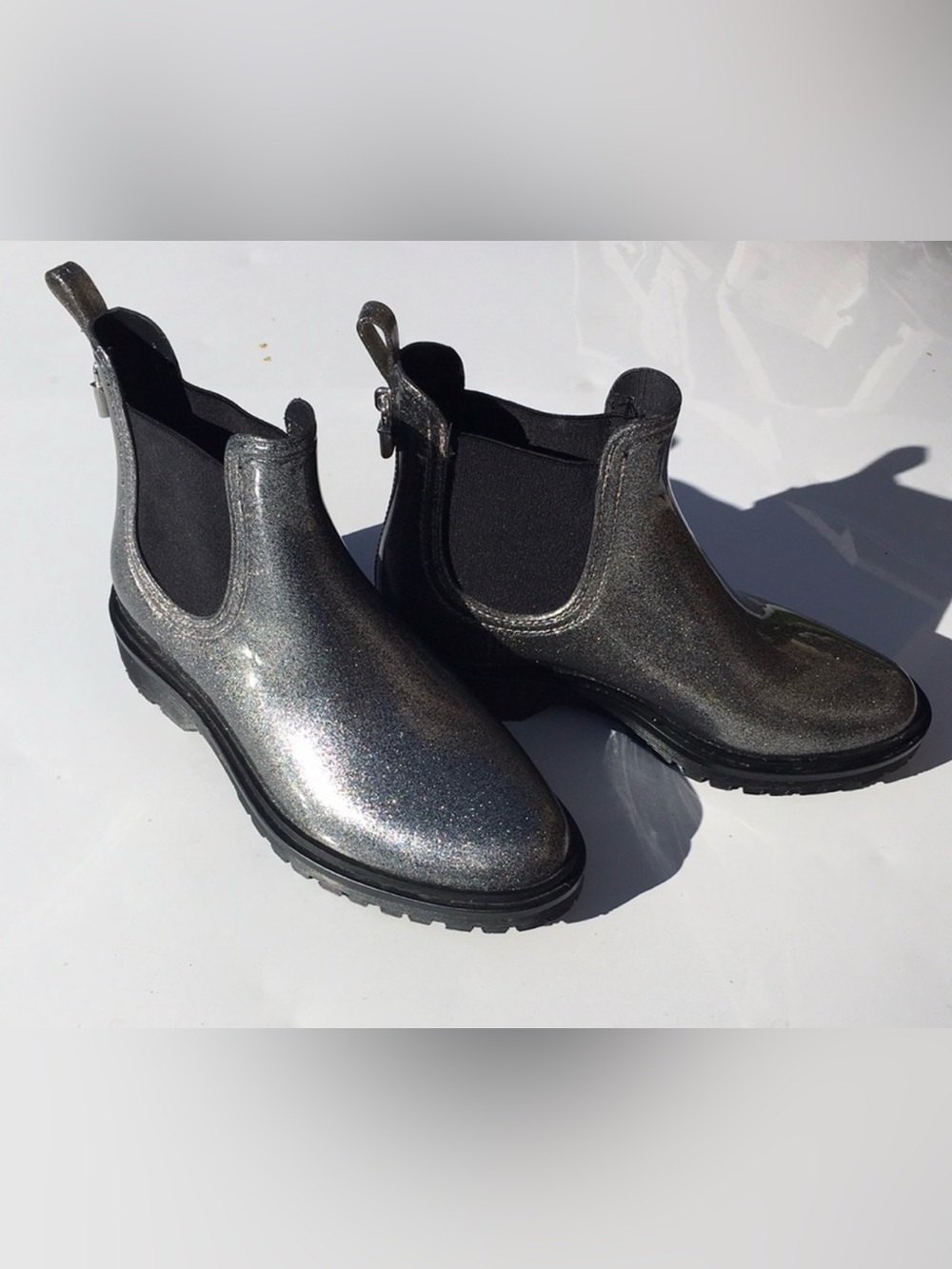 Michael Kors Rain Metallic Silver Chelsea Booties